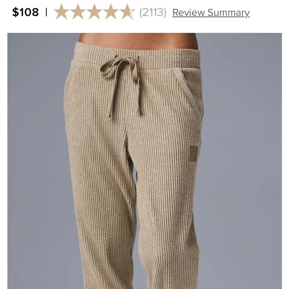 Tan Ribbed Joggers